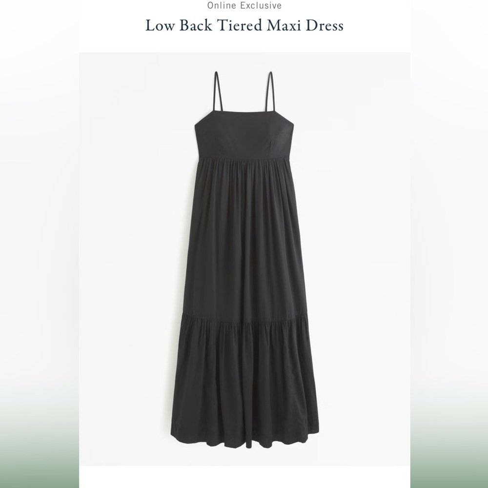 Low back tiered maxi dress